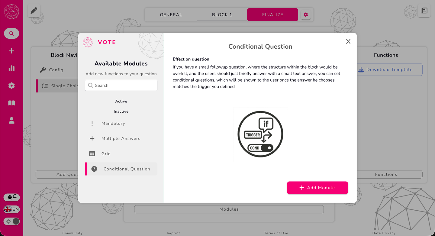Select conditional question